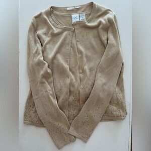 Vintage Emma James Silk-Blend Embellished Metallic Gold Knit Set 
Size: S
EUC